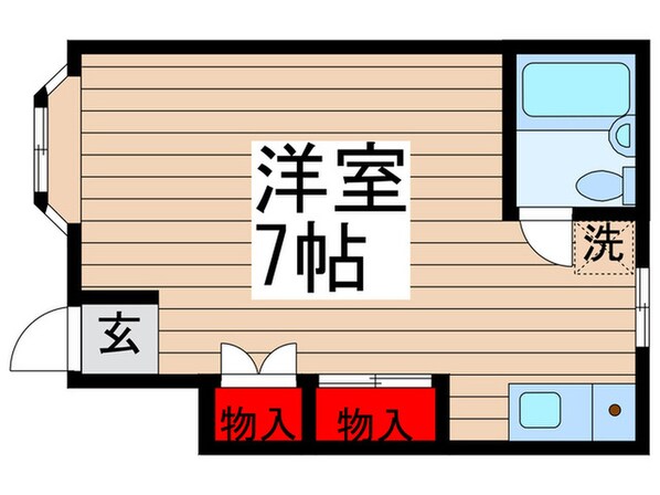 ローズアパートB　Q27の物件間取画像